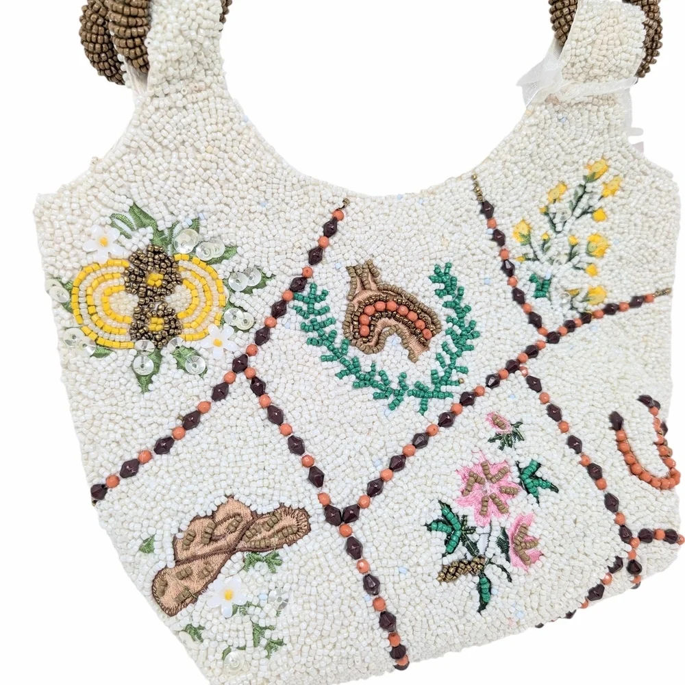 Viral TikTok Western Beaded Bag NWT Tjmaxx Country Horse - Picture 2 of 5